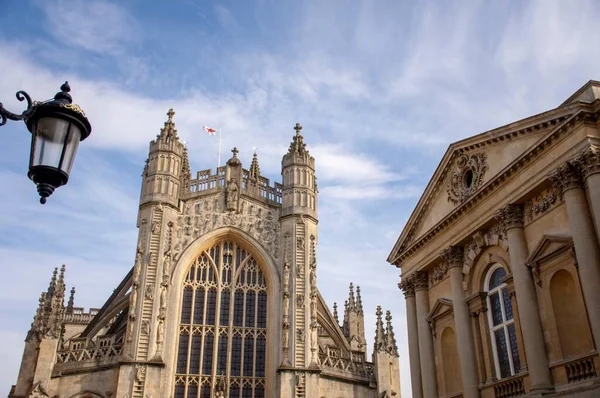 Old Historic Architecture Bath City England Cloudy Sky — Stock Photo, Image