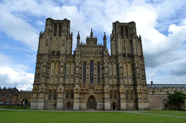 Fachada de la catedral de Wells — Foto de Stock