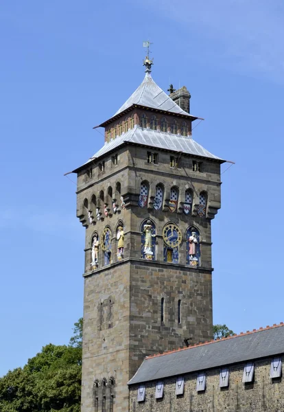 Cardiff toren klok — Stockfoto