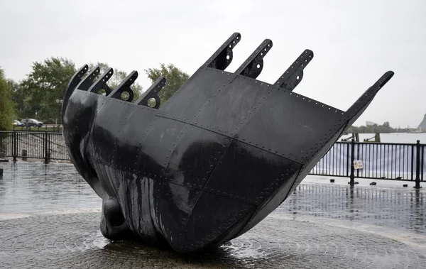 Skulptur från Cardiff bay Stockbild