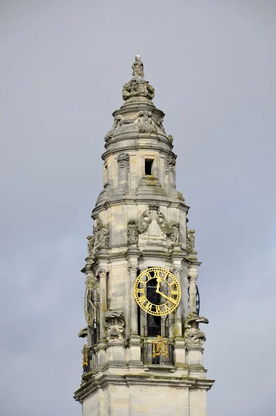 Cardiff clock tower — Stock Photo, Image