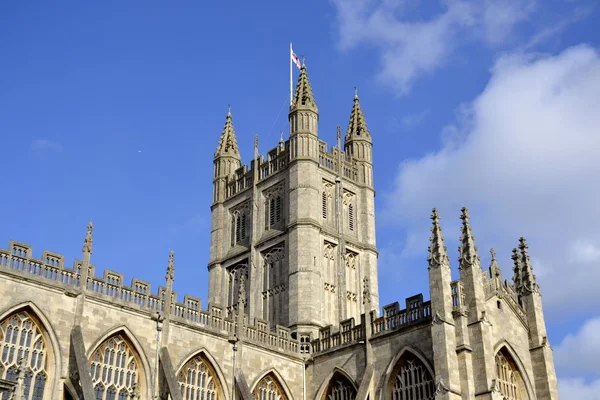 Outside facade of Bath cathedral — Stock Photo, Image