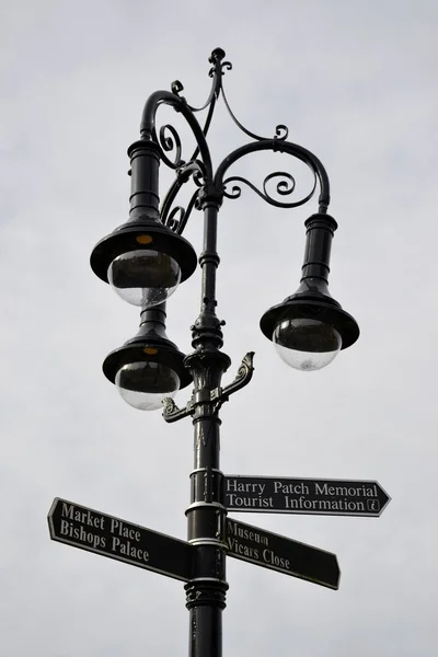 Tourist center sign post from Wells — Stock Photo, Image