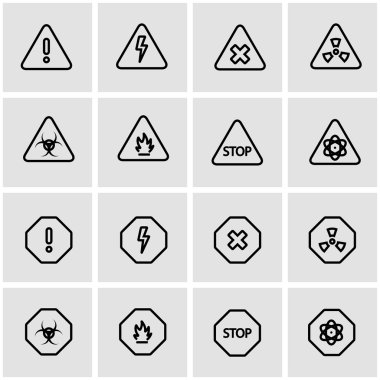 Vektör hat tehlike Icon set