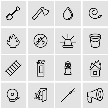 Vektör hat itfaiye Icon set