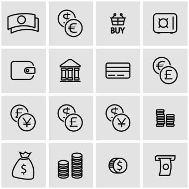 Vektör hat para Icon set