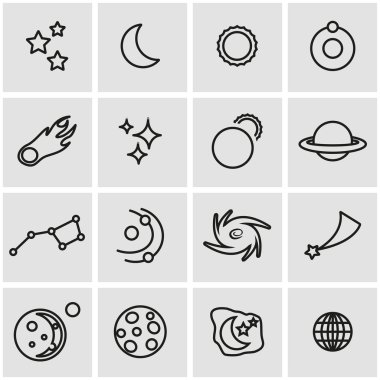 Vektör satır alanı Icon set