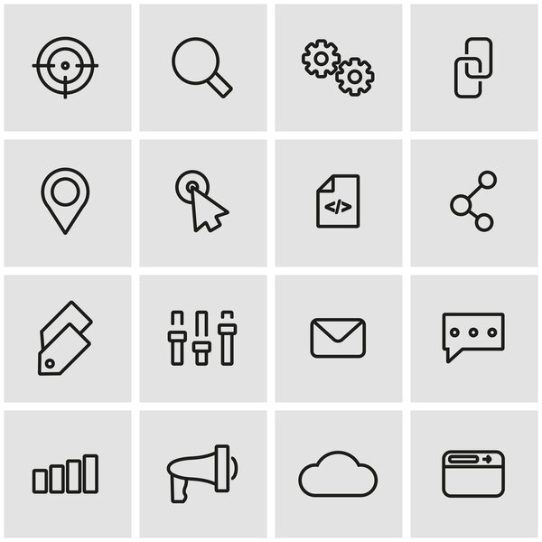 Набор значков векторной линии
