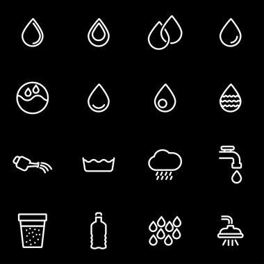 Vektör hat su Icon set