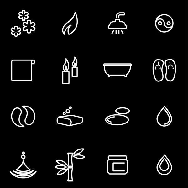 Vector line spa icon set — Stock Vector