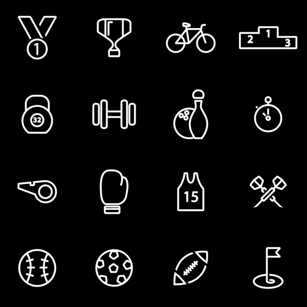 Vector line sport icon set — Stock Vector