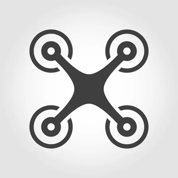 Icône de drone noir vectoriel — Image vectorielle