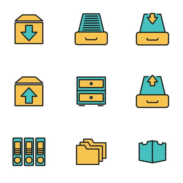 Trendiges flaches Line Icon Pack für Designer und Entwickler. Vektorzeilenarchiv Icon Set — Stockvektor