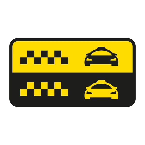 Icono del taxi vector. Señal de coche taxi . — Vector de stock