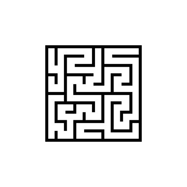 Vektör siyah çizgi labirent simgesi