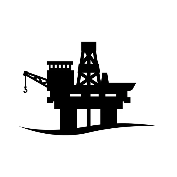 Εικονίδιο πλατφόρμα πετρελαίου του φορέα — Διανυσματικό Αρχείο