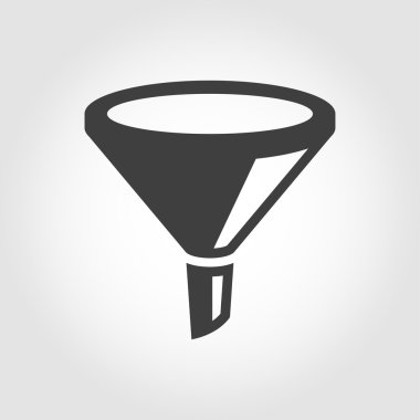 Vektör blakc filtre darboğaz simgesi