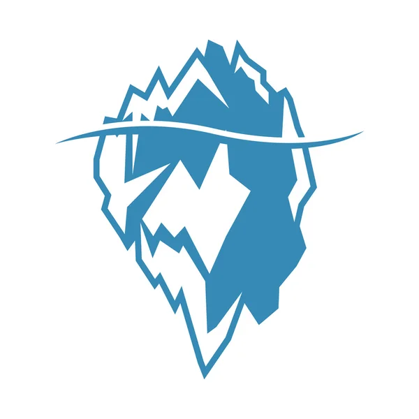 Vector ícone iceberg azul no fundo branco — Vetor de Stock