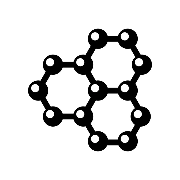 Vector graphene structure icon — Stock Vector