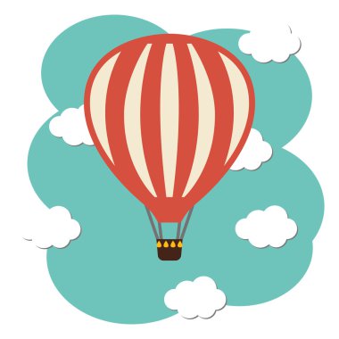 Vektör sıcak hava balon simgesi