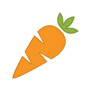 Turuncu vektör havuç, havuç yemek Icons set