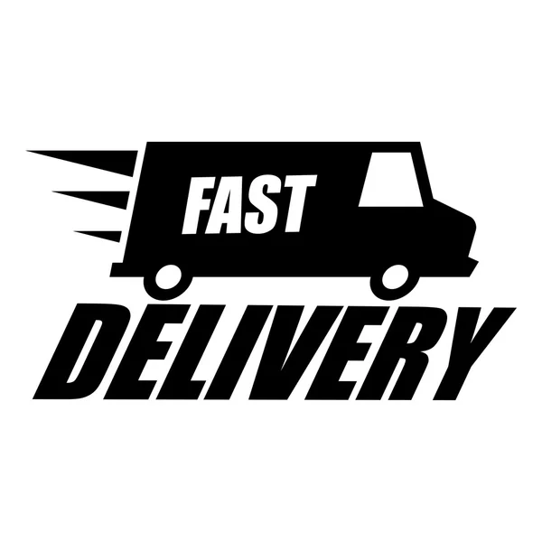 Vector black fast delivery icon — Stock Vector