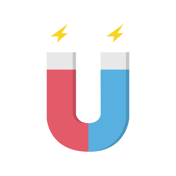 Знак векторного черного магнита
 