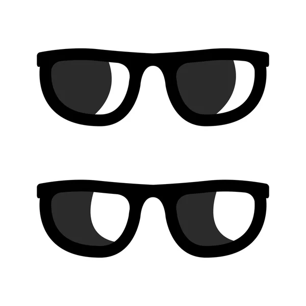 Vector zwarte zonnebril icons set — Stockvector