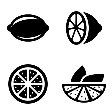 Vektör limon Icons set.
