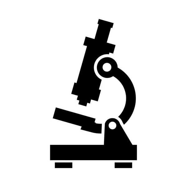 Піктограма векторного чорного мікроскопа . — стоковий вектор