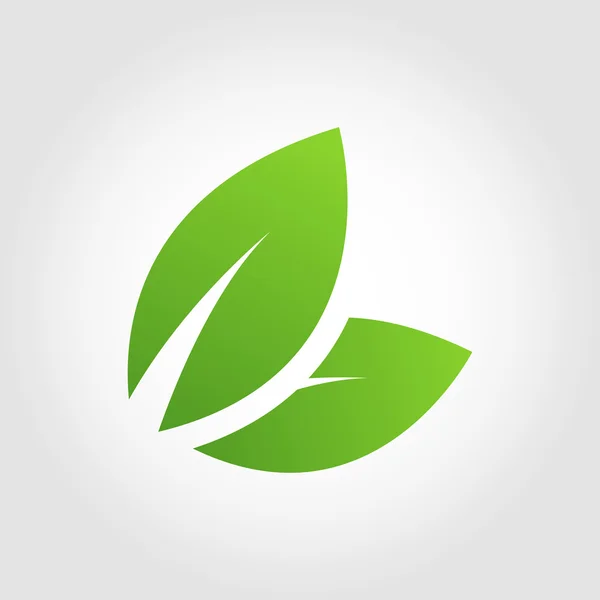 Vecteur vert éco feuille icône . — Image vectorielle