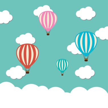 Vektör sıcak hava balon simgesi