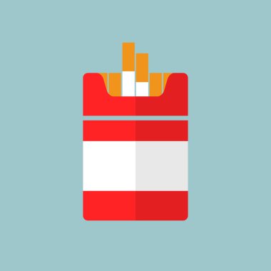 Vektör düz sigara simgesi