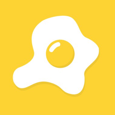 Vektör düz omlet yumurta simgesi