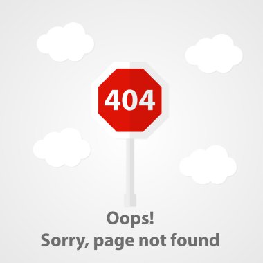 Vektör sayfa Hata 404 bulunamadı