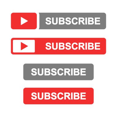 Vektör düz abone Icons set