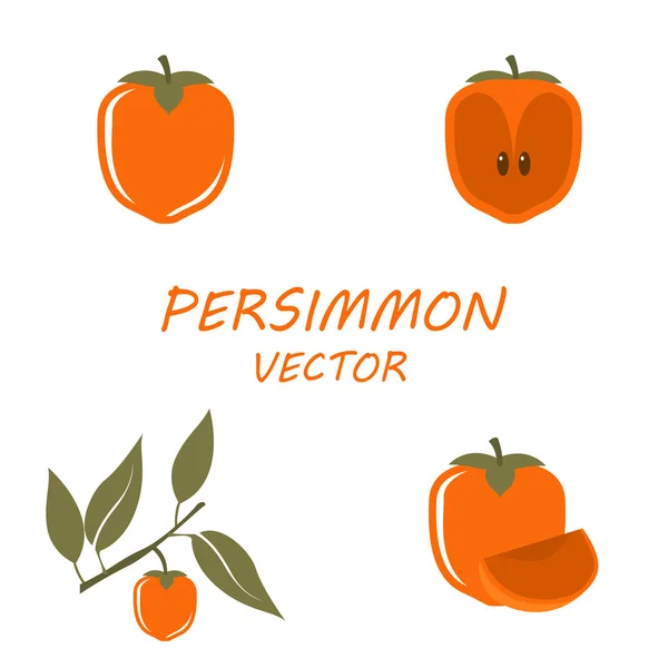 Ensemble d'icônes vectorielles Persimmon — Image vectorielle