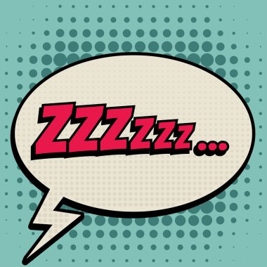 Zzz çizgi roman kabarcık metin retro tarzı