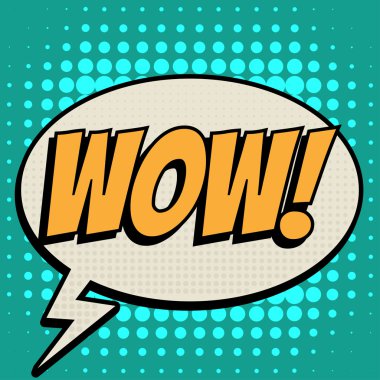 Çizgi roman kabarcık metin retro tarzı Vay