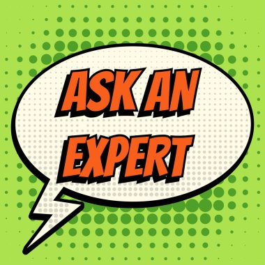 Bir uzman çizgi roman kabarcık metin retro tarzı sormak