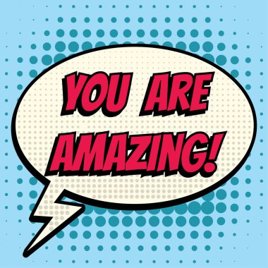 Şaşırtıcı çizgi roman kabarcık metin retro tarzı vardır