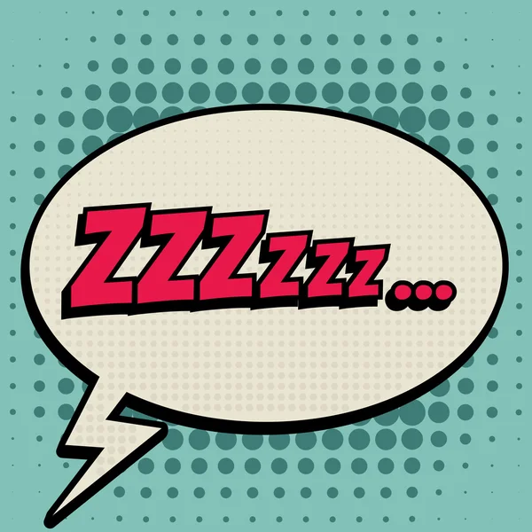 Zzz comic book bubble text retro style — Stock Vector