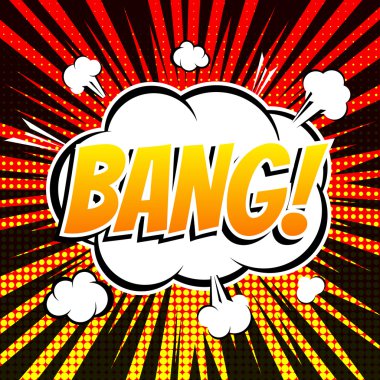 Çizgi roman kabarcık metin retro tarzı bang