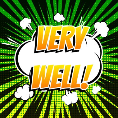 Çok iyi çizgi roman kabarcık metin retro tarzı