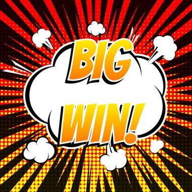 Büyük zafer çizgi roman kabarcık metin retro tarzı