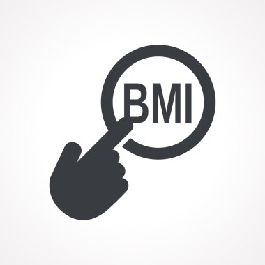 Word BMI ile düğme simgesine dokunarak ile vektör el