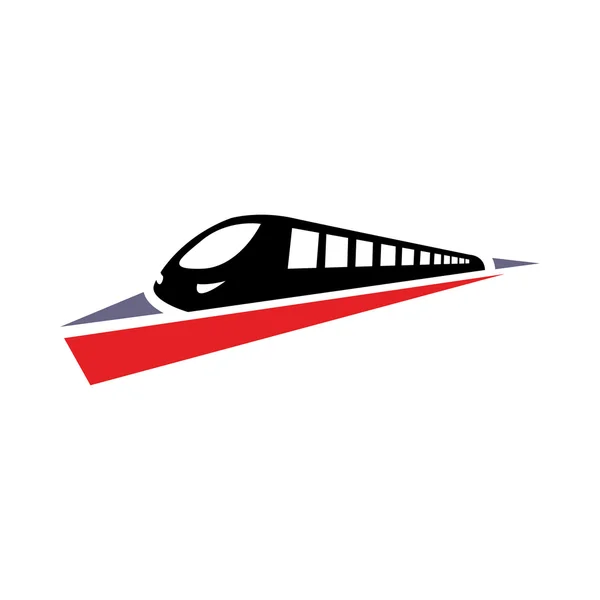 Icono de tren plano vectorial sobre fondo blanco — Vector de stock