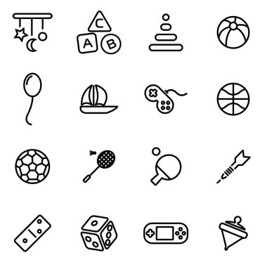 Vektör hat oyuncaklar Icon set