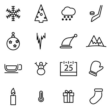 Vektör hat kış Icon set