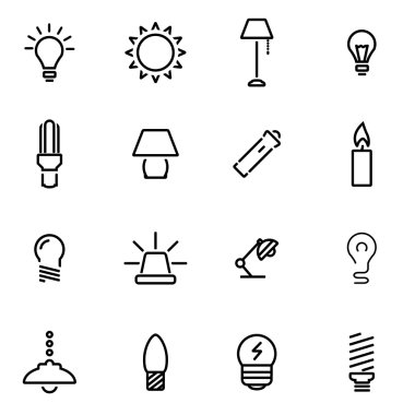 Vektör hat ışık Icon set